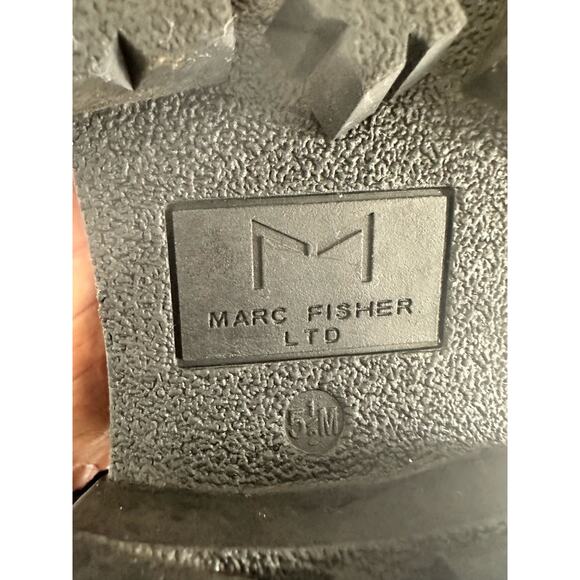 Marc Fisher LTD Happy Leather Boots Lace up Combat Tan Size 5.5 - Picture 11 of 11